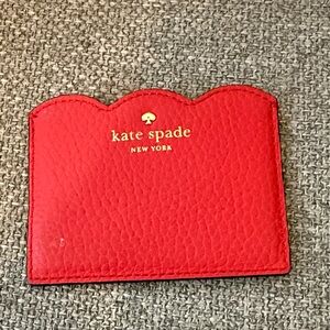 Kate Spade Red Leather Card Holder